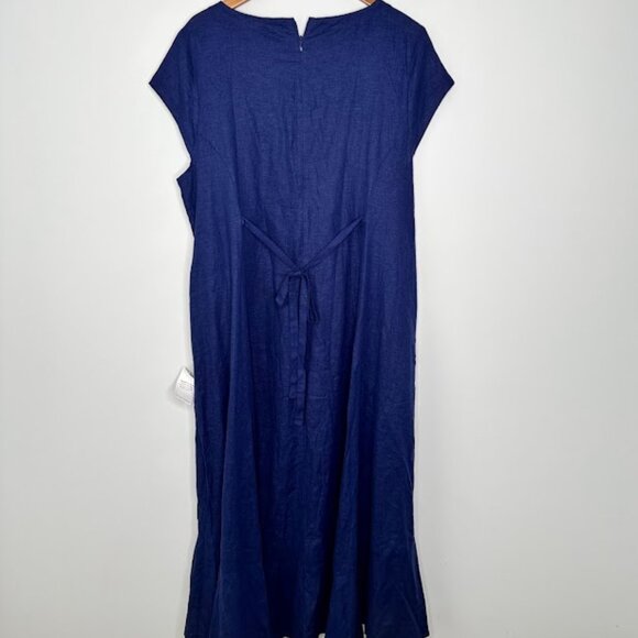 Universal Standard NWT Sunset Linen Flounce Dress in Blue Size S* 14/16 - Picture 3 of 3